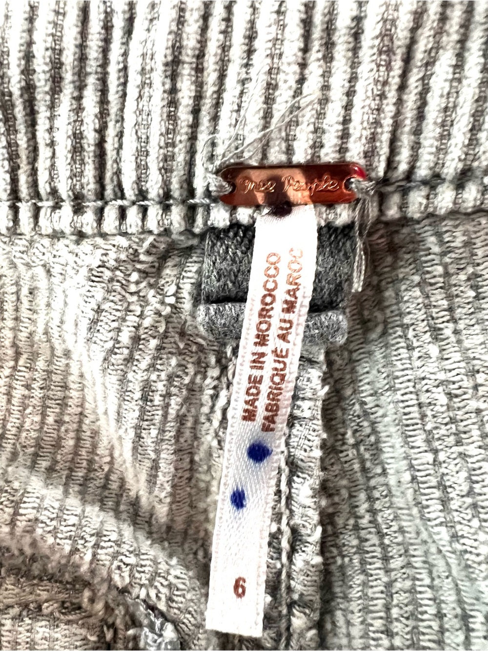 Free People Last Time Stacked Cargo Corduroy Baggy Pants size 6 - Picture 8 of 10